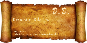 Drucker Dóra névjegykártya